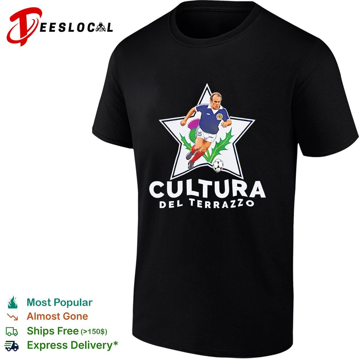 Kenny Dalglish Scotland National Team Cultura Del Terrazzo soccer shirt Unisex