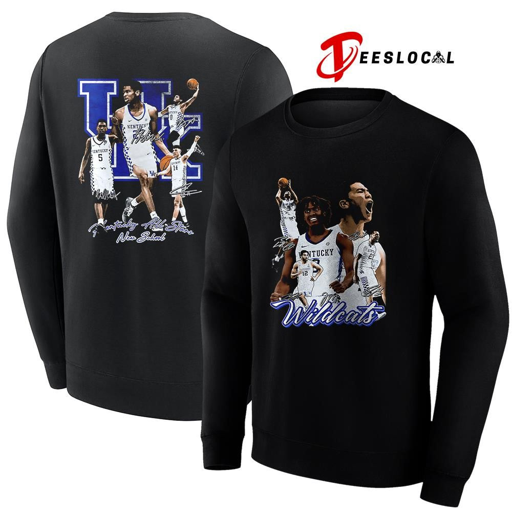 Kentucky Wildcats Kentucky all star new school graphic signatures shirt Unisex