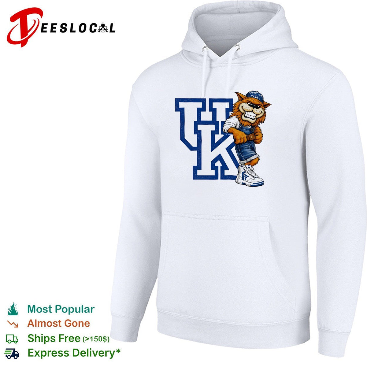 Kentucky Wildcats Mascot UK Logo Cartoon Design Athletics Basketball Fan shirt Unisex