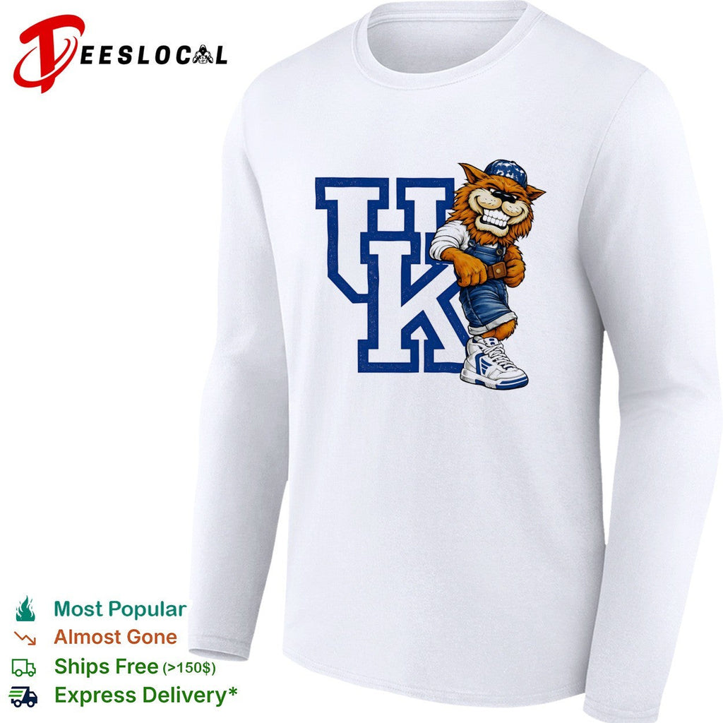 Kentucky Wildcats Mascot UK Logo Cartoon Design Athletics Basketball Fan shirt Unisex