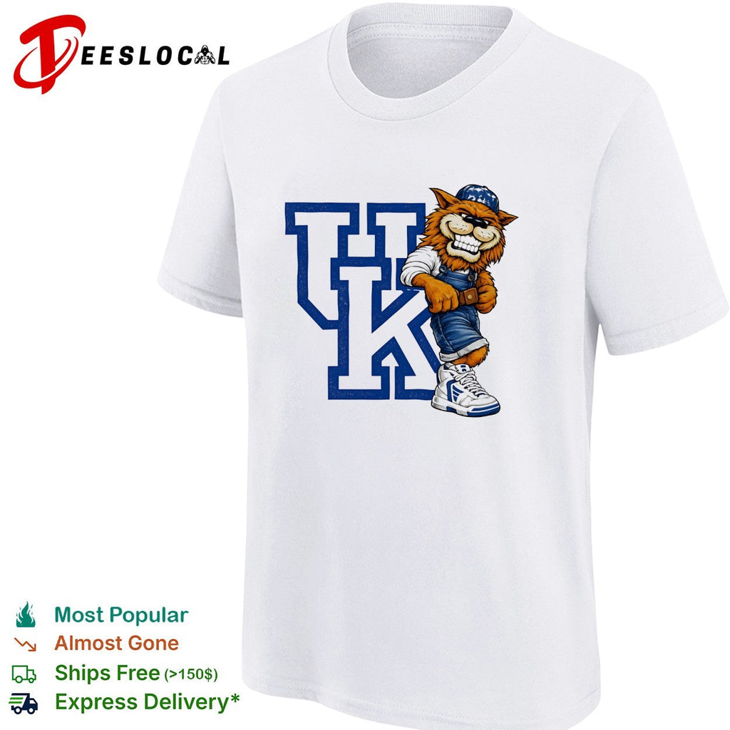 Kentucky Wildcats Mascot UK Logo Cartoon Design Athletics Basketball Fan shirt Unisex
