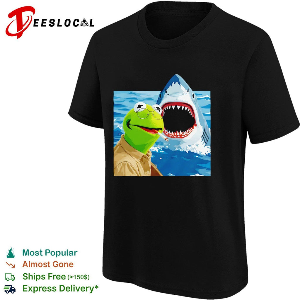 Kermit the Frog x Jaws Movie Shirt Unisex