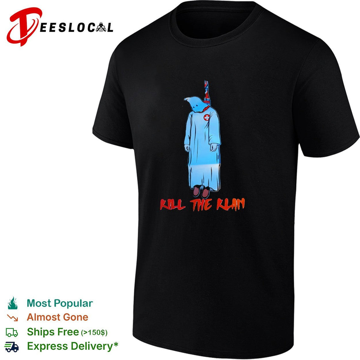 Kill the Klan Ku Klux Klan hanging rope anti hate political protest statement shirt Unisex