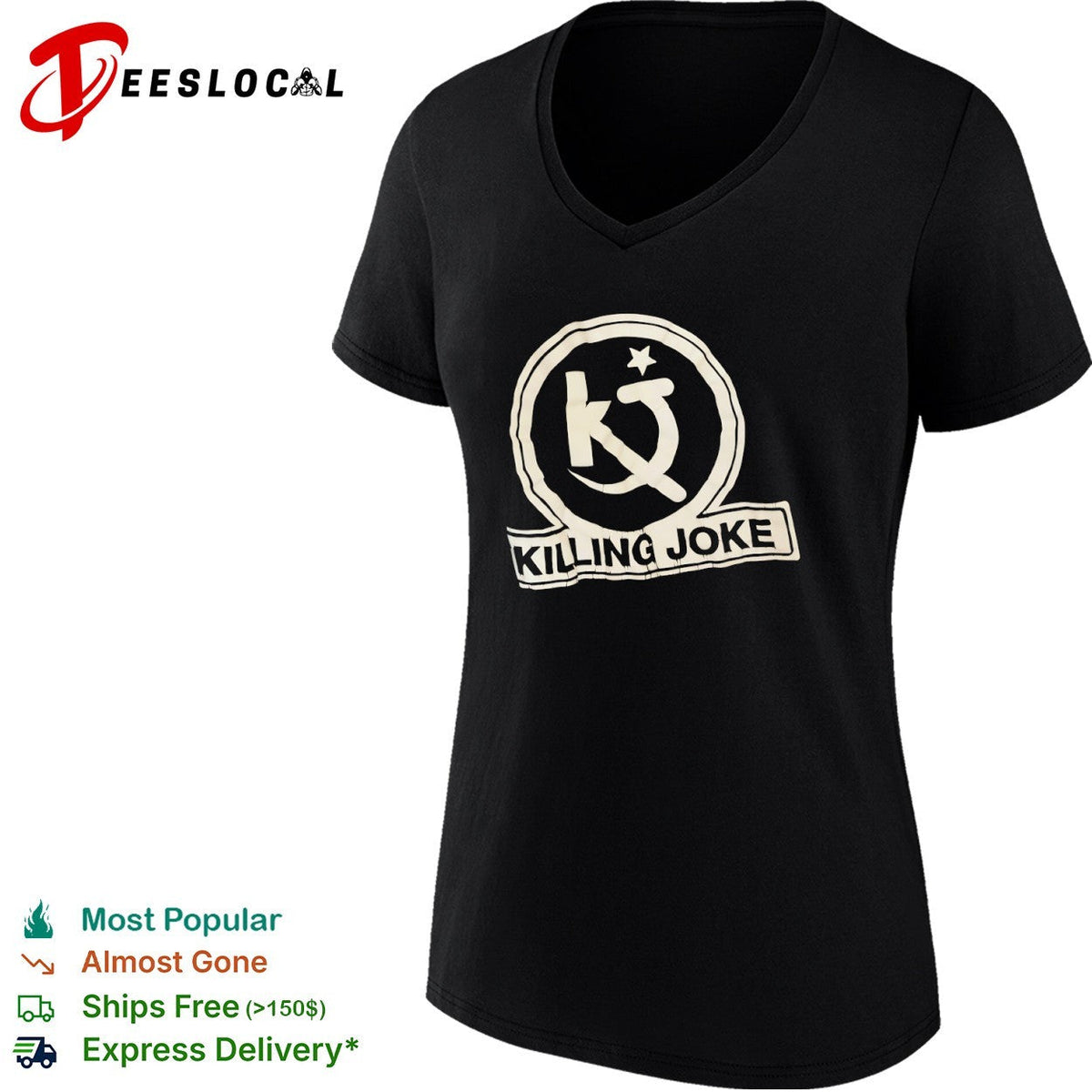 Killing Joke KJ logo hammer and sickle star shirt Unisex