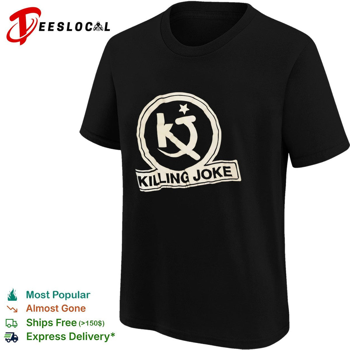 Killing Joke KJ logo hammer and sickle star shirt Unisex