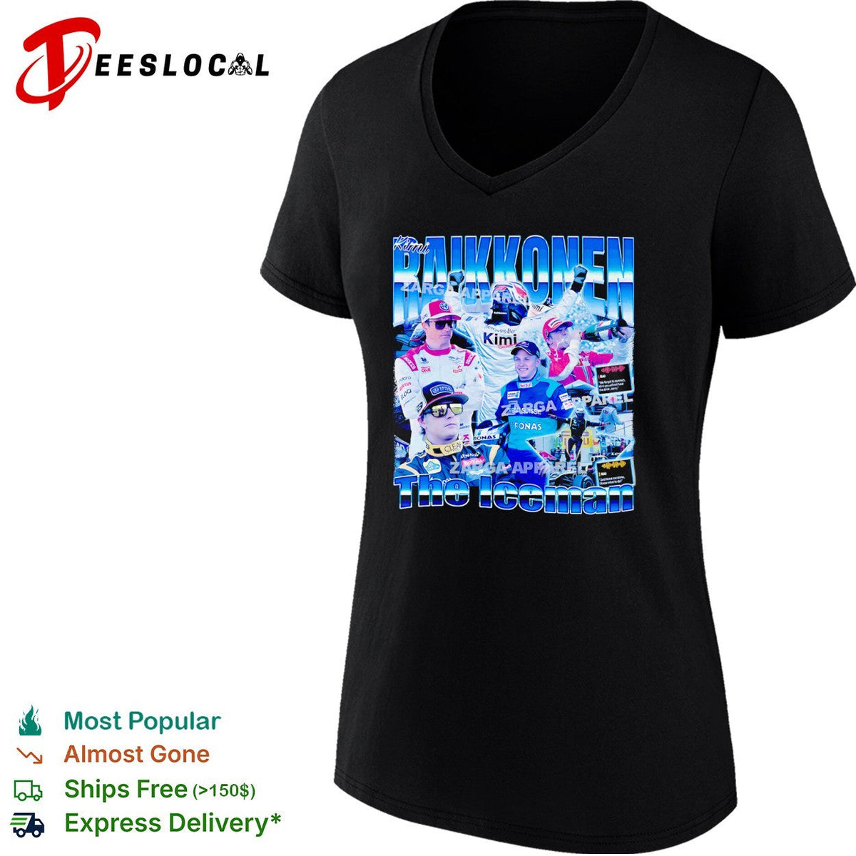 Kimi Raikkonen F1 Ferrari Lotus Alfa Romeo The Iceman shirt Unisex