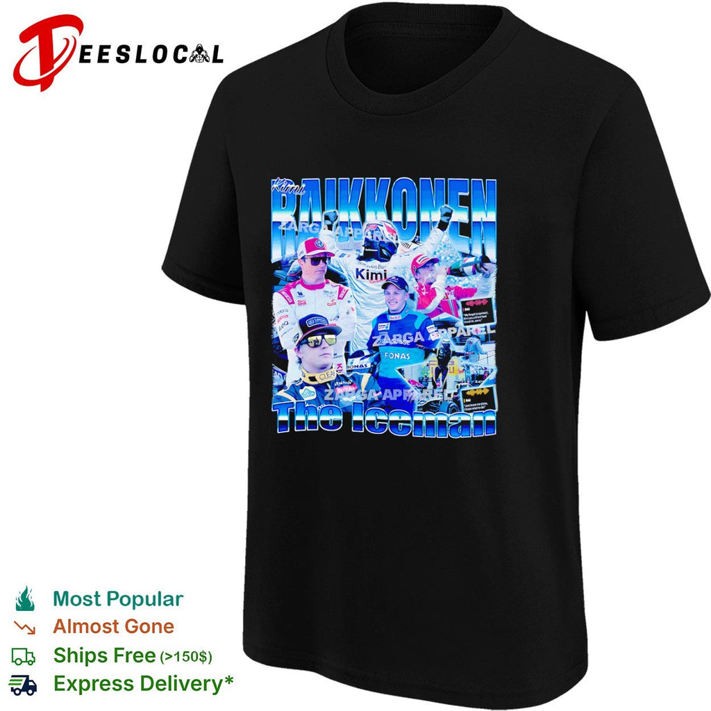 Kimi Raikkonen F1 Ferrari Lotus Alfa Romeo The Iceman shirt Unisex
