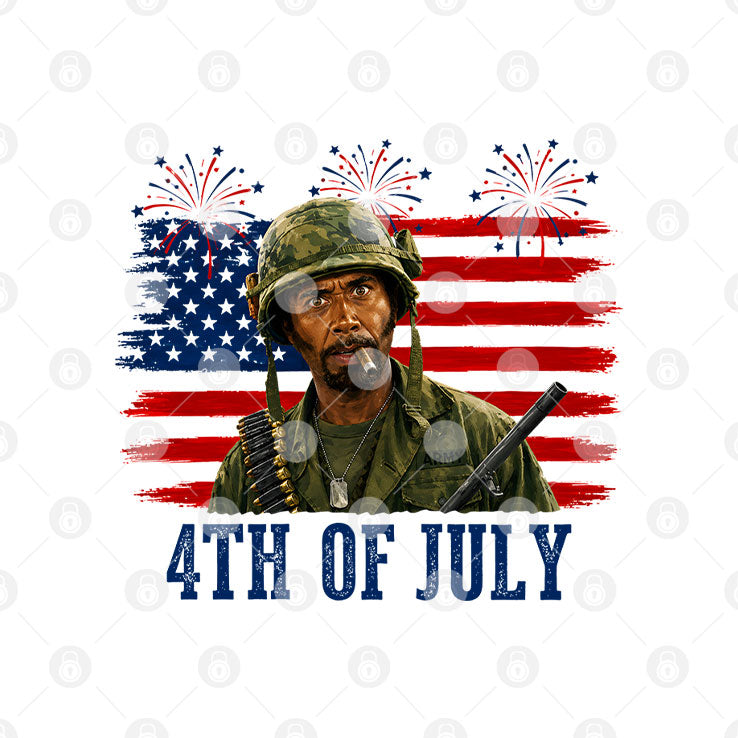 Kirk Lazarus Tropic Thunder 4th Of July Never Go Full Retard T Shirt Unisex