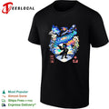 Kitsune fox galaxy cosmic Japanese street art anime shirt Unisex