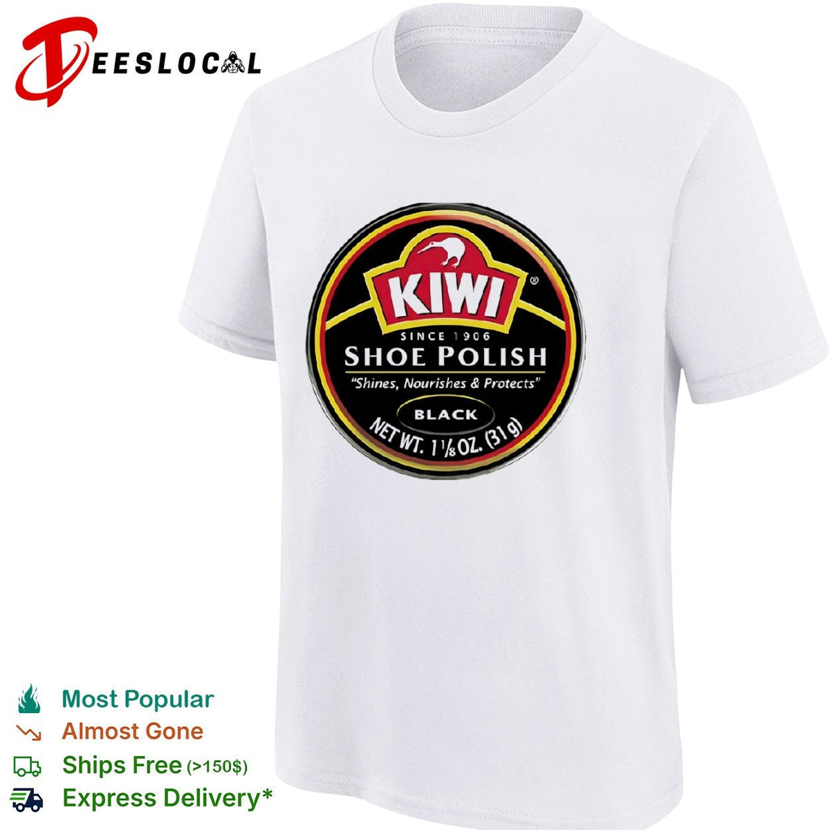 Kiwi Shoe Polish Since 1906 Shines Nourishes shirt Unisex