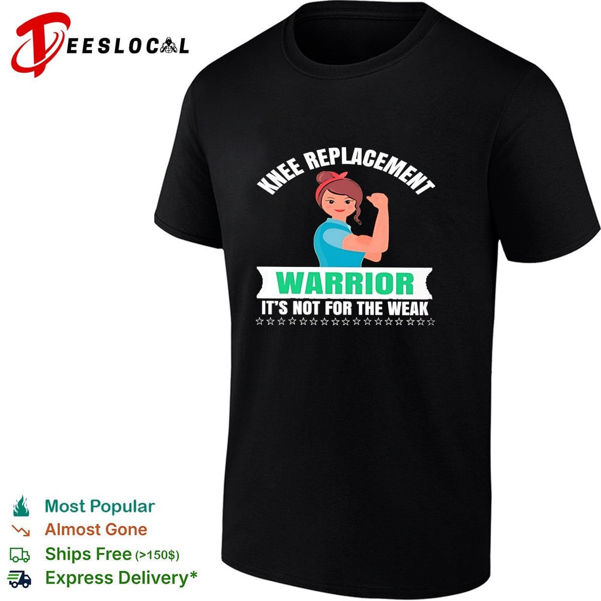 Knee replacement warrior it is not for the weak recovery surgery medical shirt Unisex