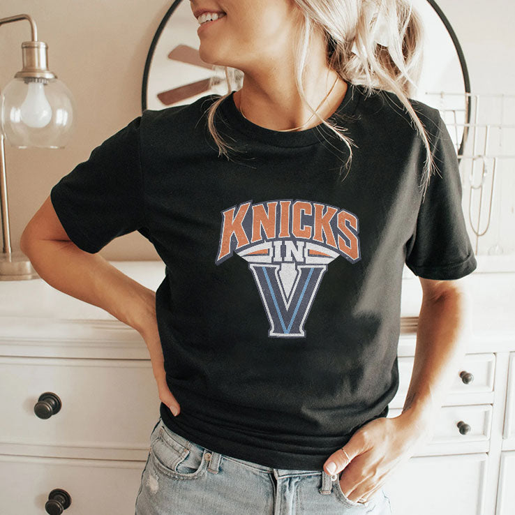 Knicks In 5 V Logo Championship T Shirt Unisex