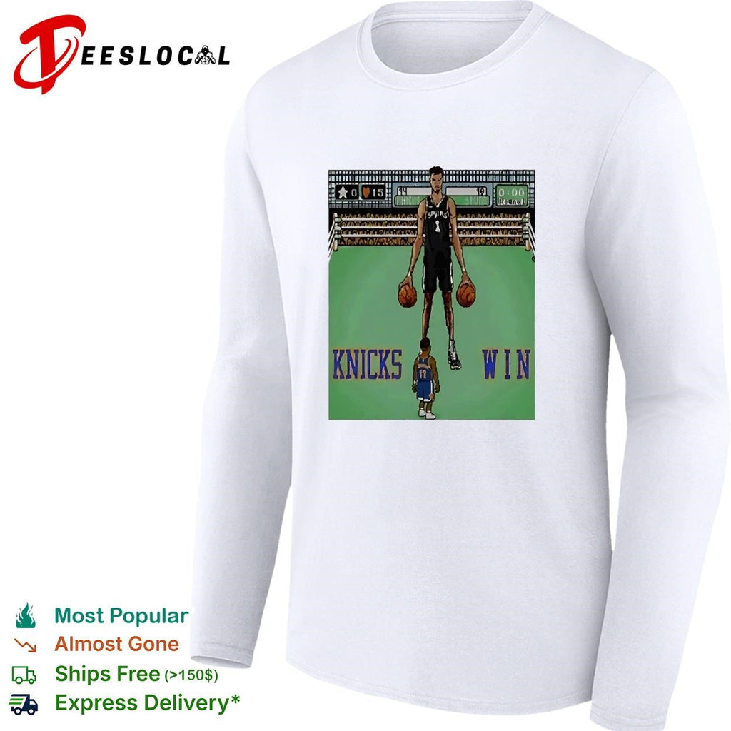 Knicks win retro arcade basketball game graphic shirt Unisex