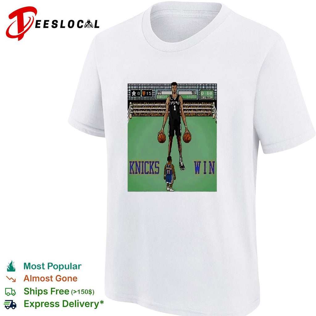 Knicks win retro arcade basketball game graphic shirt Unisex