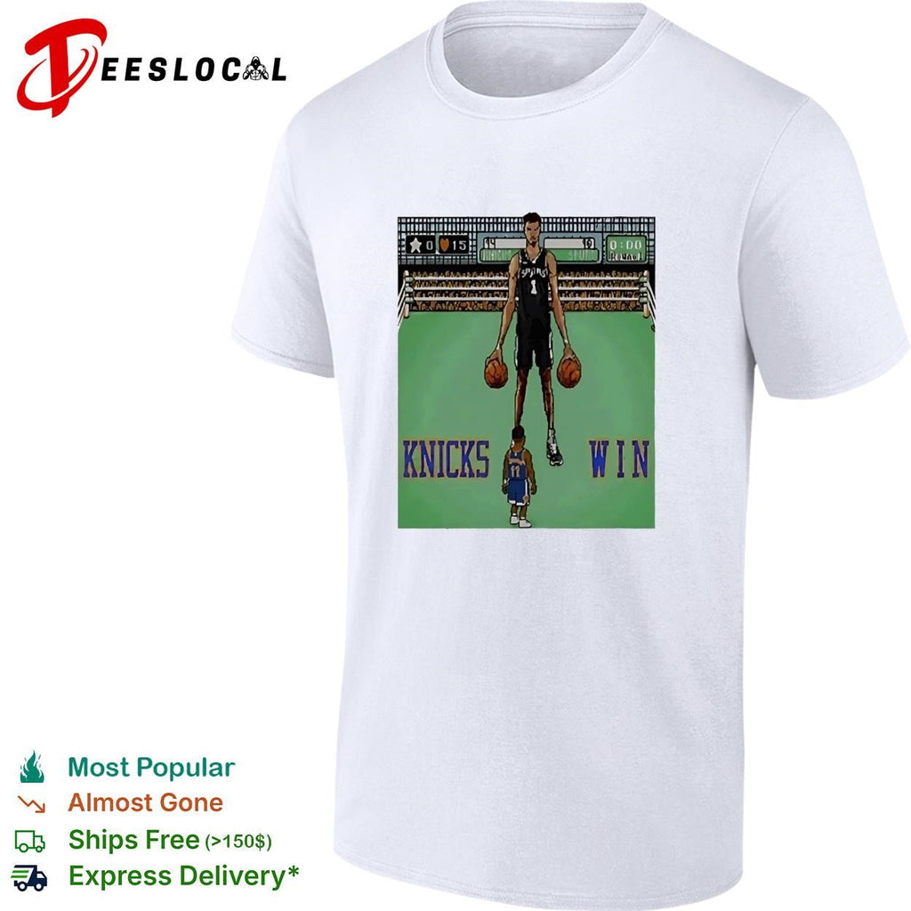 Knicks win retro arcade basketball game graphic shirt Unisex