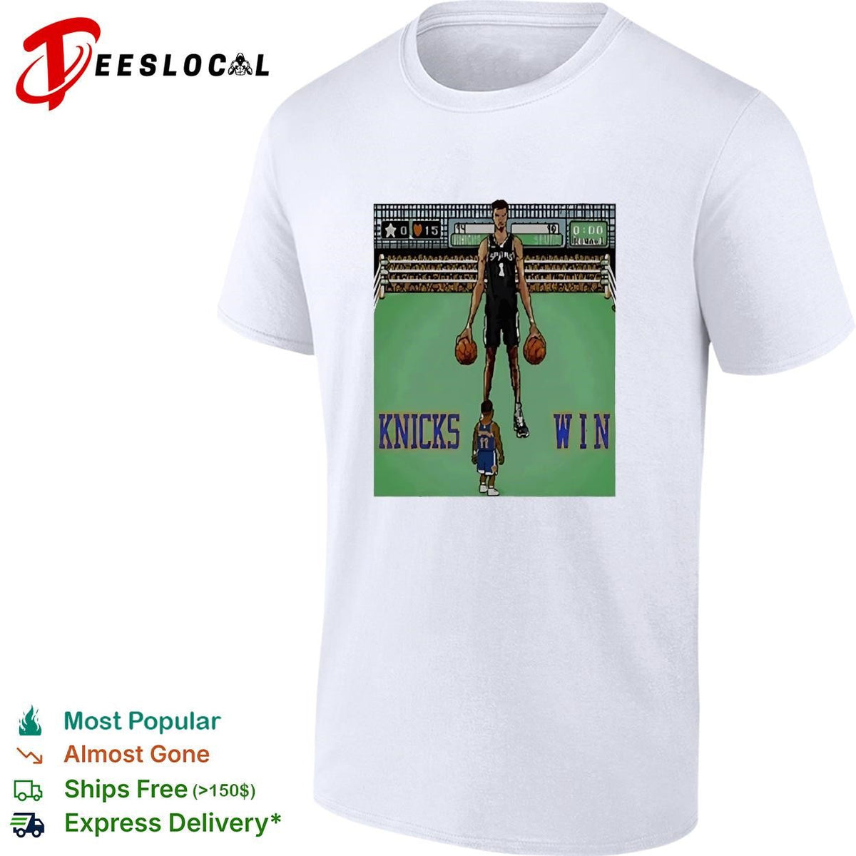 Knicks win retro arcade basketball game graphic shirt Unisex