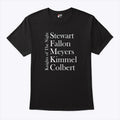 Knights Of The Night Stewart Fallon Meyers Kimmel Colbert T Shirt Unisex