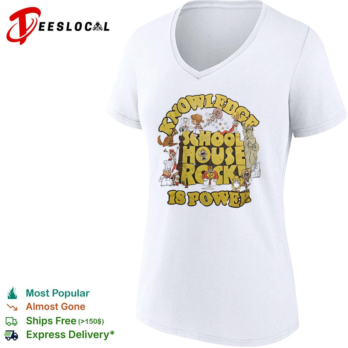 Knowledge is Power Characters ABC 1970s Educational TV show shirt Unisex