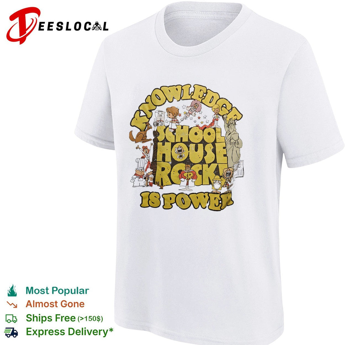 Knowledge is Power Characters ABC 1970s Educational TV show shirt Unisex