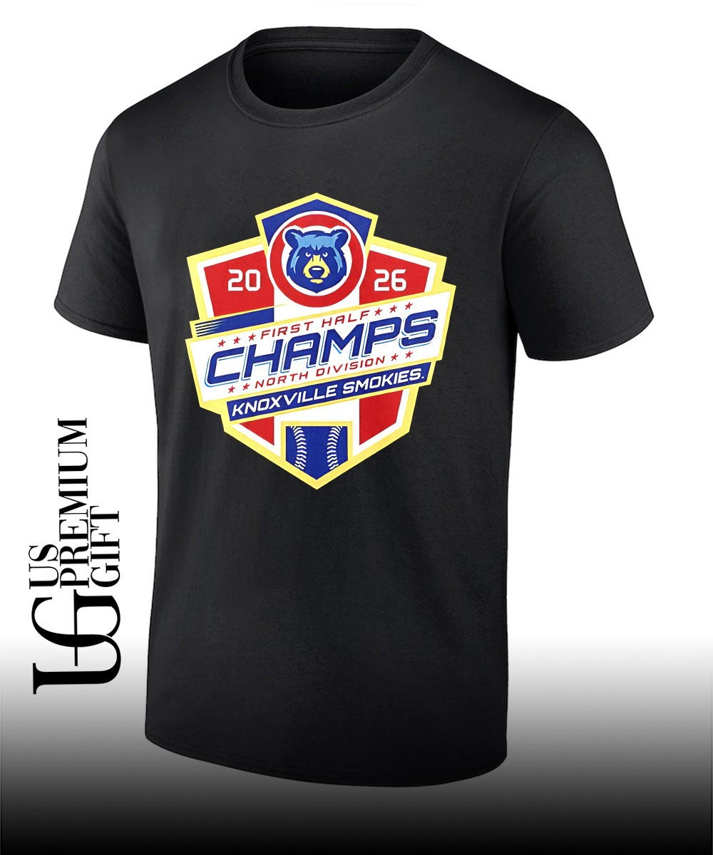 Knoxville Smokies Baseball 2026 First Half Champs North Division T shirt Unisex