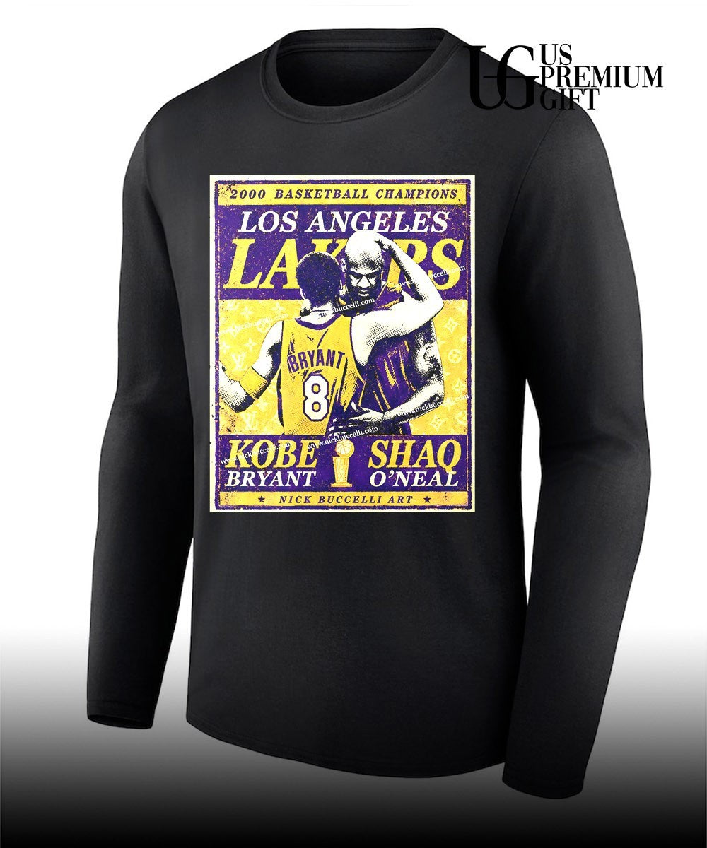 Kobe Bryant Shaquille O_Neal Los Angeles Lakers 2000 Basketball Champions shirt Unisex