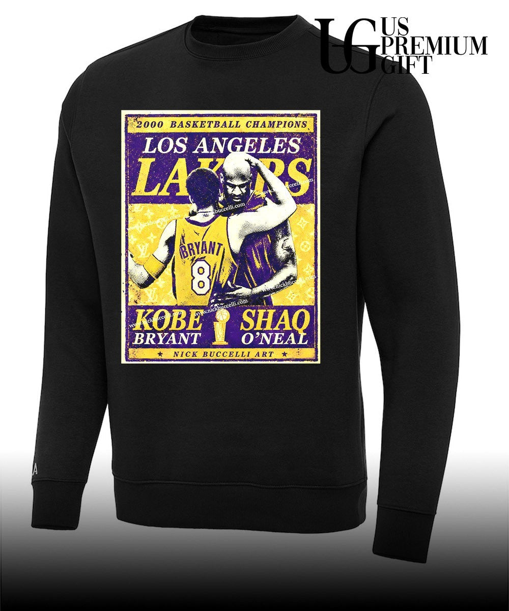 Kobe Bryant Shaquille O_Neal Los Angeles Lakers 2000 Basketball Champions shirt Unisex