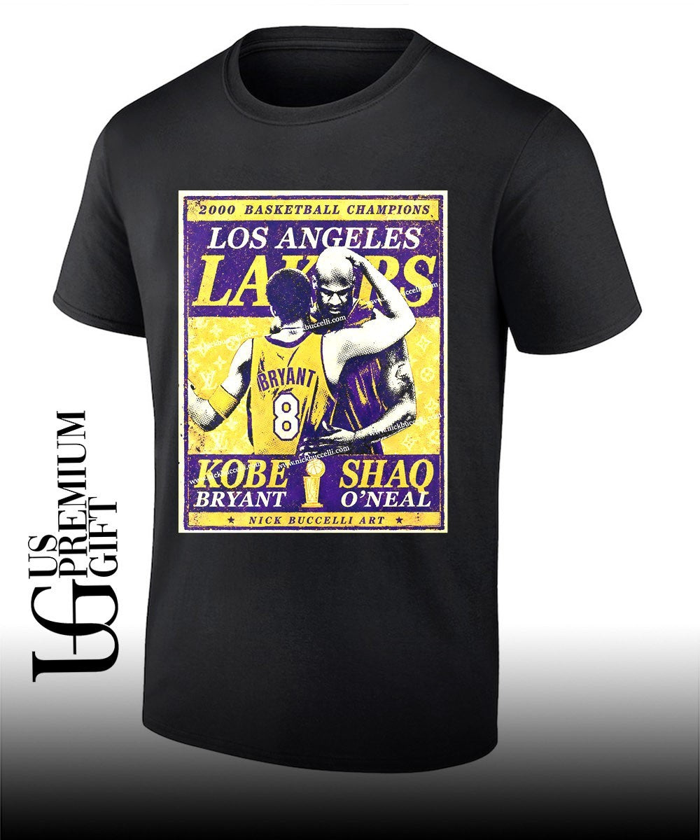 Kobe Bryant Shaquille O_Neal Los Angeles Lakers 2000 Basketball Champions shirt Unisex