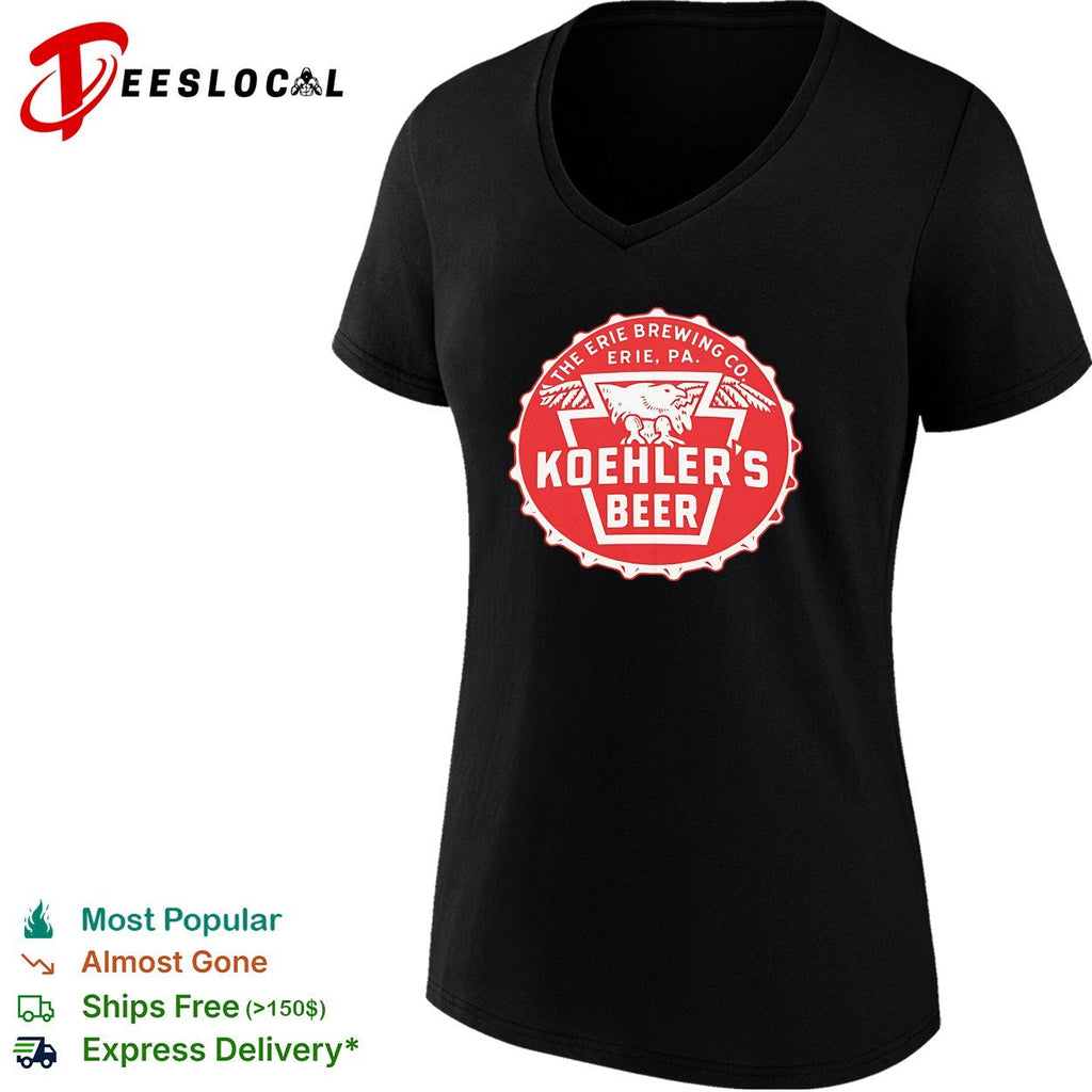 Koehlers Beer Erie Brewing Co Erie PA eagle bottle cap vintage shirt Unisex