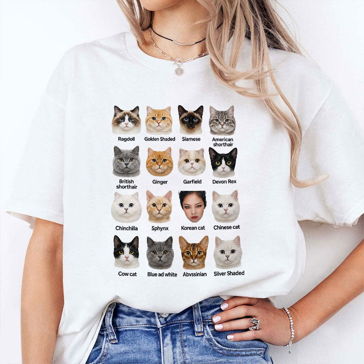 Kpop Cat Breed Chart Jennie Blackpink Meme T Shirt Unisex