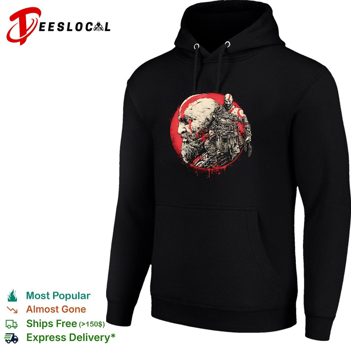 Kratos from God of War Born of Chaos and Destruction shirt Unisex
