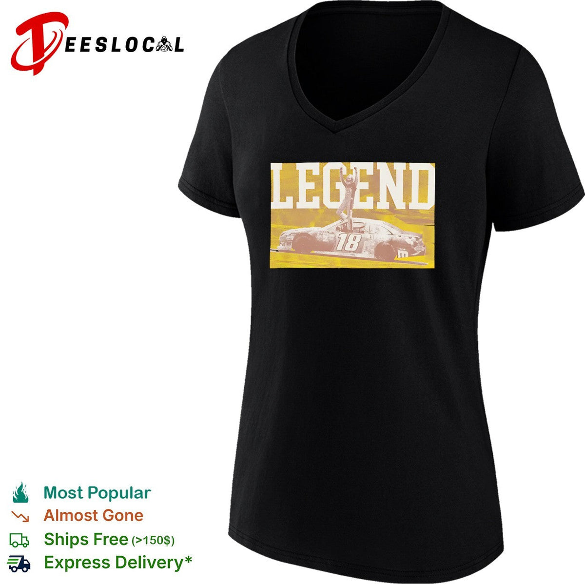 Kyle Busch Joe Gibbs Racing NASCAR Legend 18 shirt Unisex