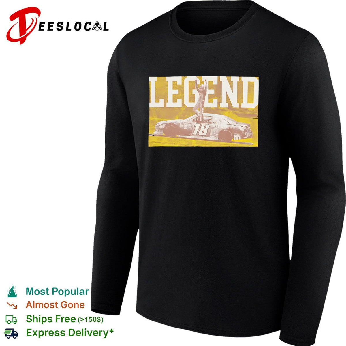 Kyle Busch Joe Gibbs Racing NASCAR Legend 18 shirt Unisex