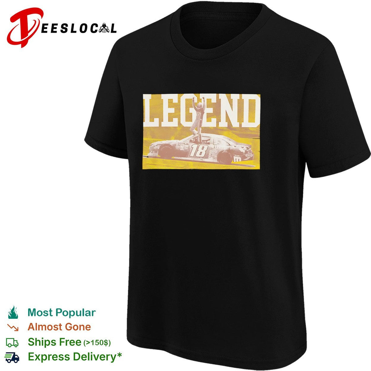 Kyle Busch Joe Gibbs Racing NASCAR Legend 18 shirt Unisex