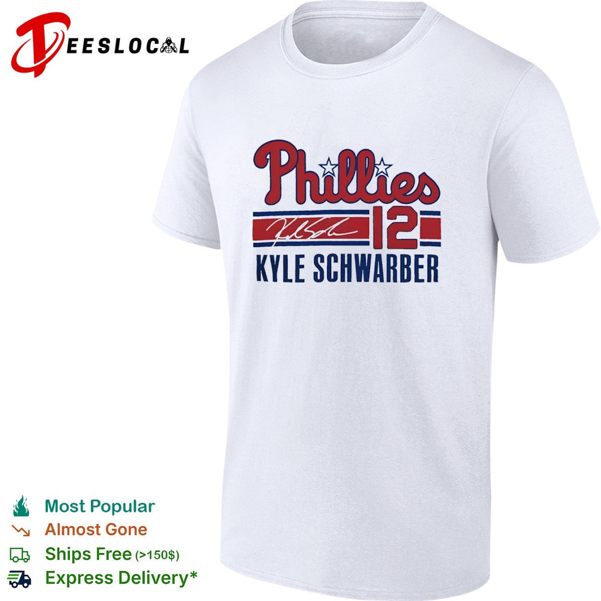 Kyle Schwarber Philadelphia Phillies 12 Signature Phillies shirt Unisex