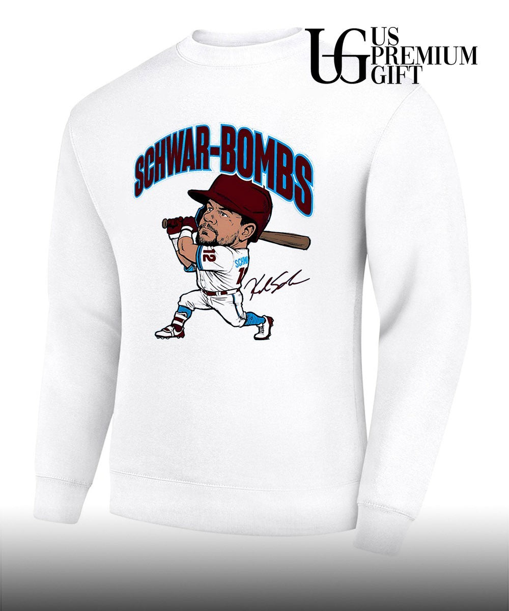 Kyle Schwarber Philadelphia Phillies baseball SchwarBombs signature caricature shirt Unisex