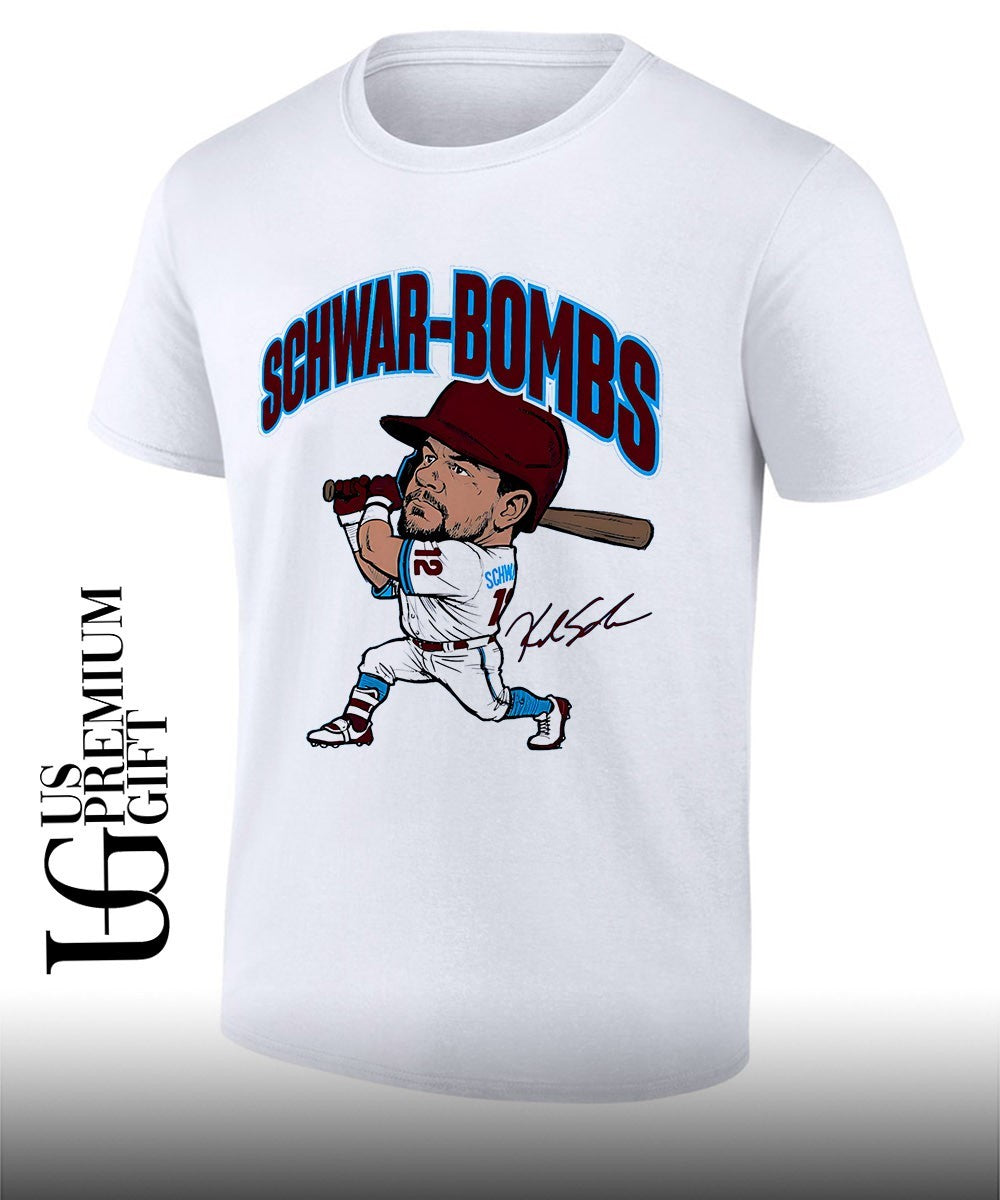 Kyle Schwarber Philadelphia Phillies baseball SchwarBombs signature caricature shirt Unisex