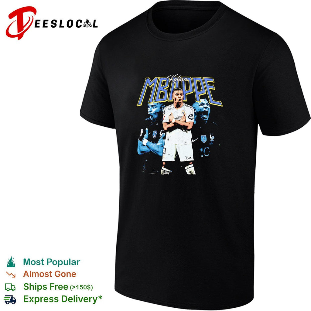 Kylian Mbappe Real Madrid France portrait shirt Unisex