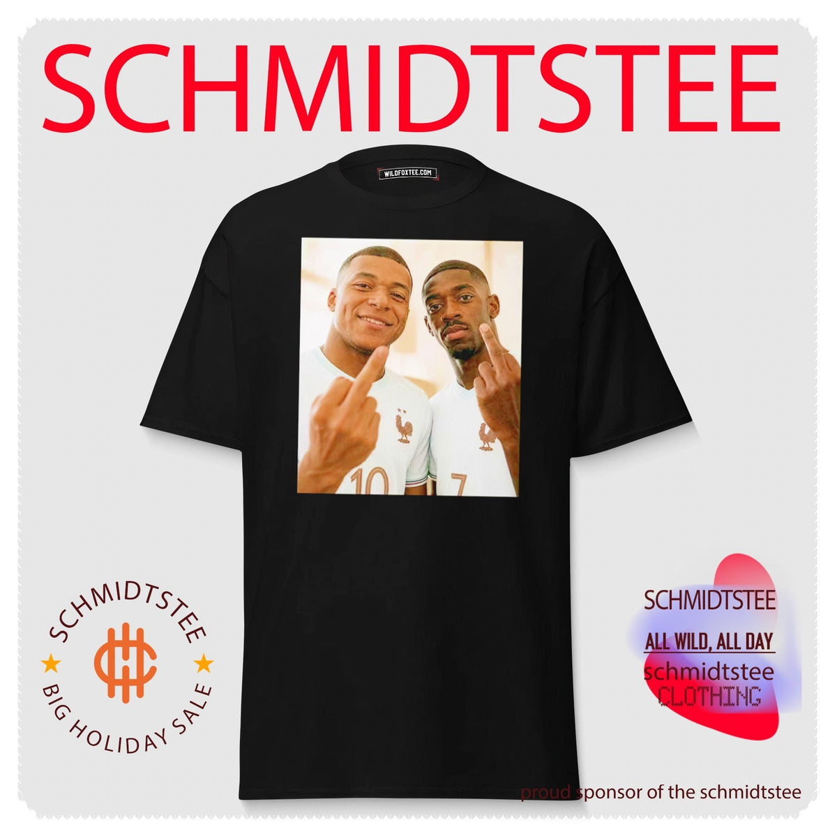 Kylian Mbappé and Ousmane Dembélé France National Team Middle Finger shirt Unisex