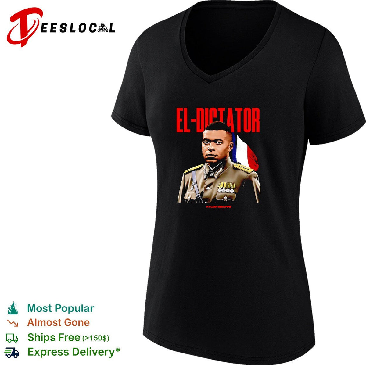 Kylian Mbappe x El Dictator military France shirt Unisex