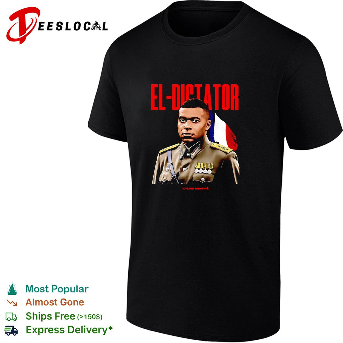 Kylian Mbappe x El Dictator military France shirt Unisex