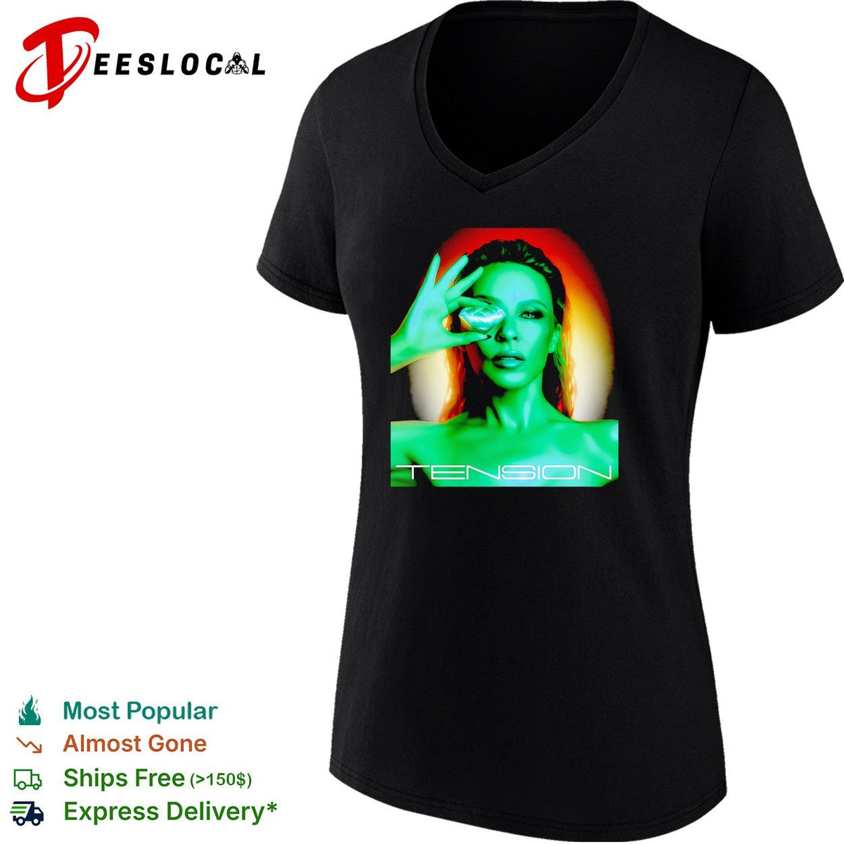 Kylie Minogue Tension Album Cover Artwork Music Fan shirt Unisex