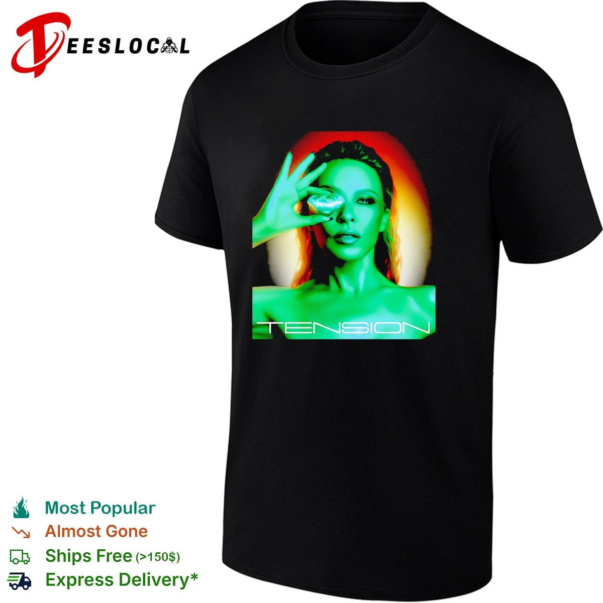 Kylie Minogue Tension Album Cover Artwork Music Fan shirt Unisex