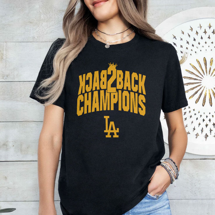 LA Baseball Back To Back Champions 2024 2025 T Shirt Unisex