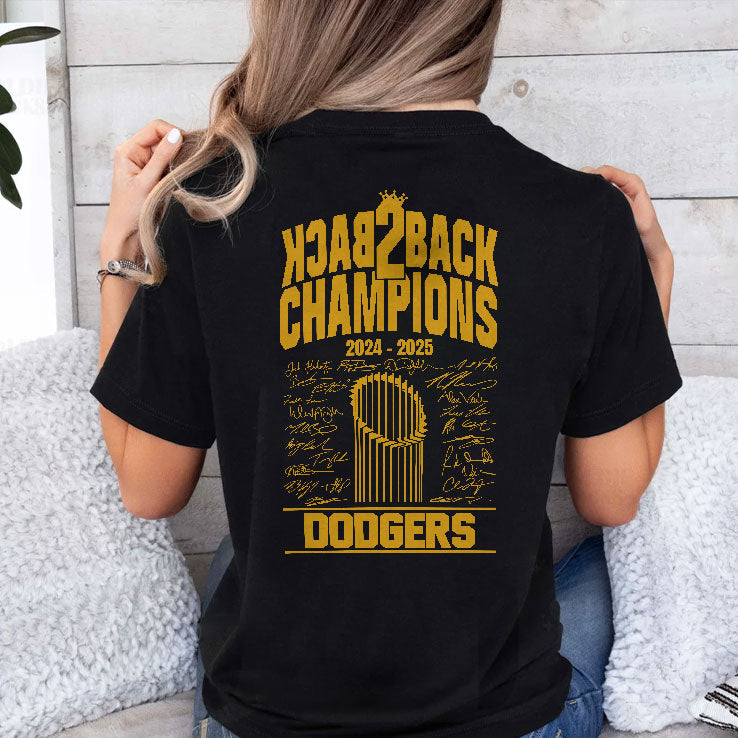 LA Baseball Back To Back Champions 2024 2025 T Shirt Unisex