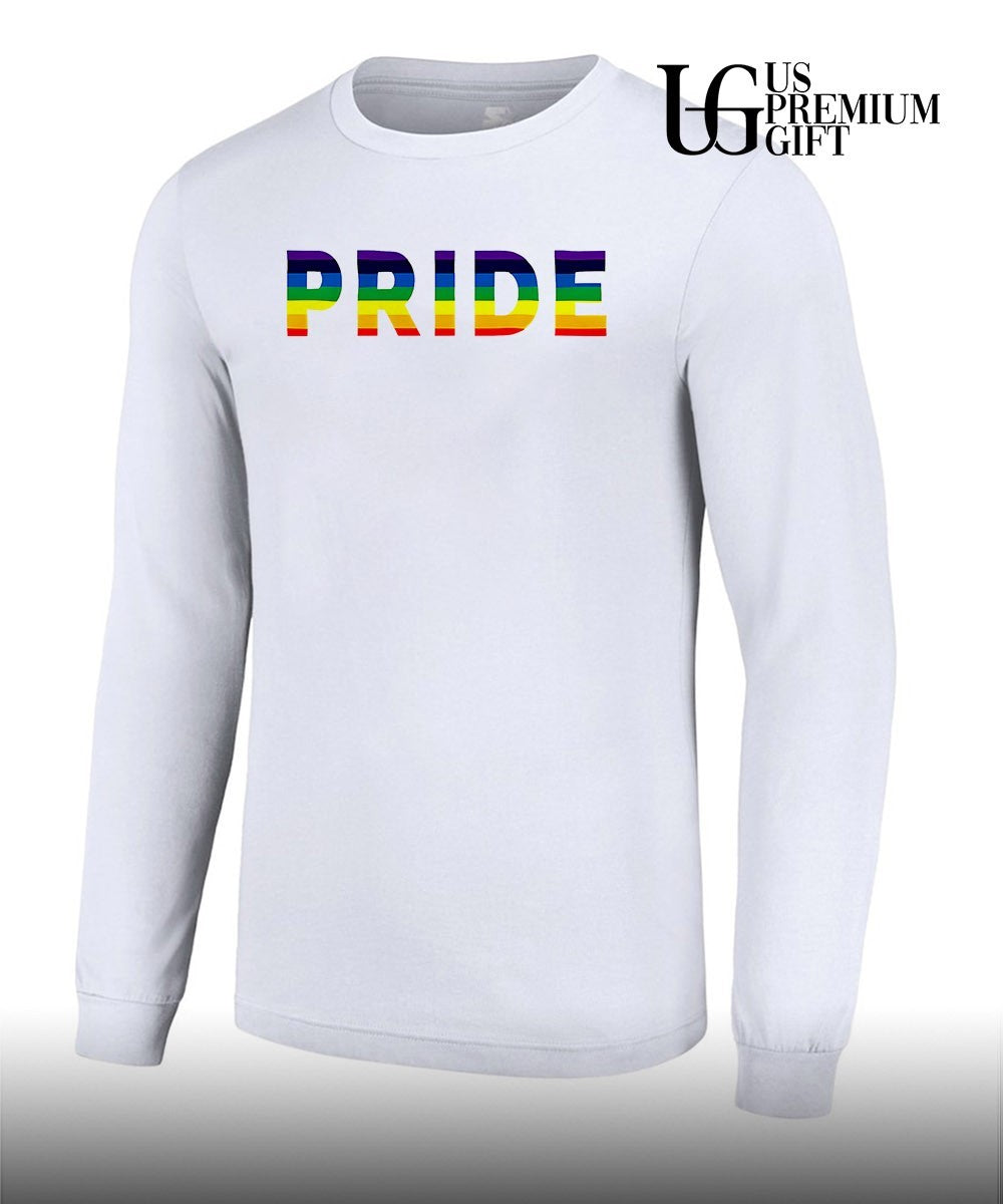 LGBTQ Pride Month Rainbow Lettering Print shirt Unisex