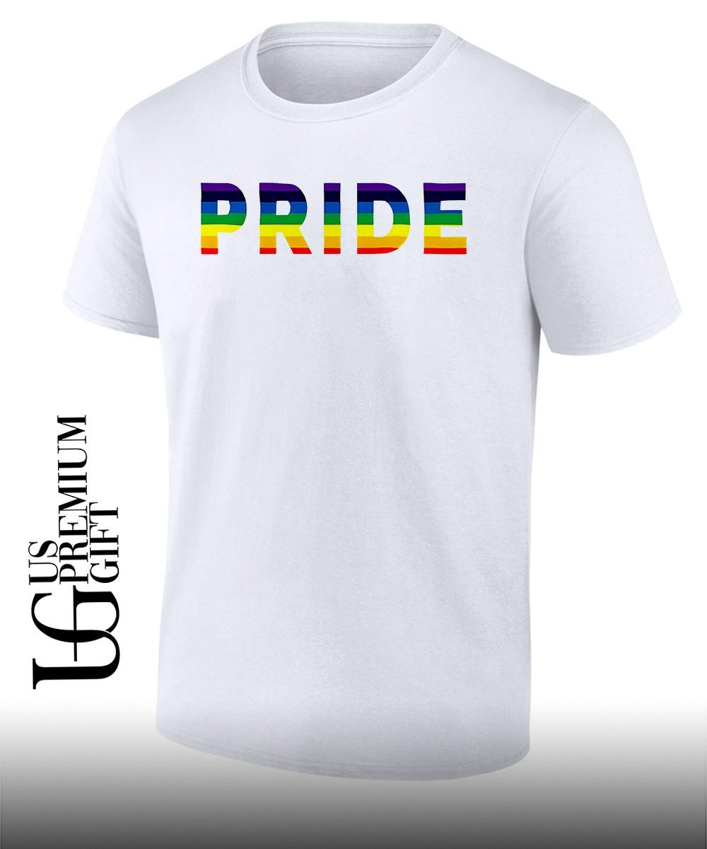 LGBTQ Pride Month Rainbow Lettering Print shirt Unisex