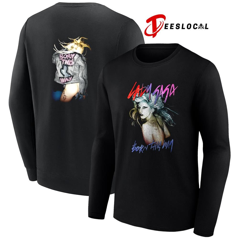 Lady Gaga Born this way graphic shirt Unisex