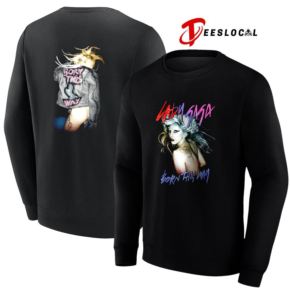 Lady Gaga Born this way graphic shirt Unisex