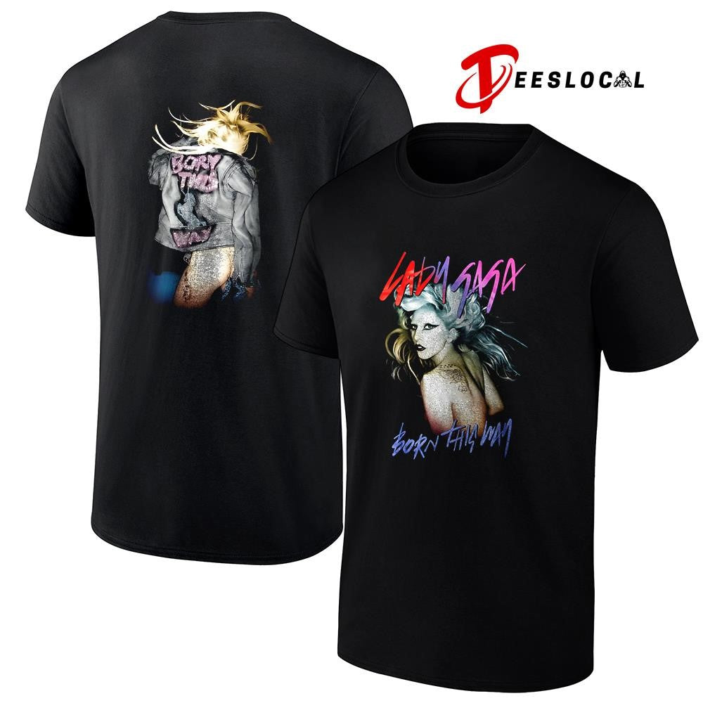 Lady Gaga Born this way graphic shirt Unisex