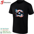 Laika and Felicette space animals astronaut helmets colorful art shirt Unisex